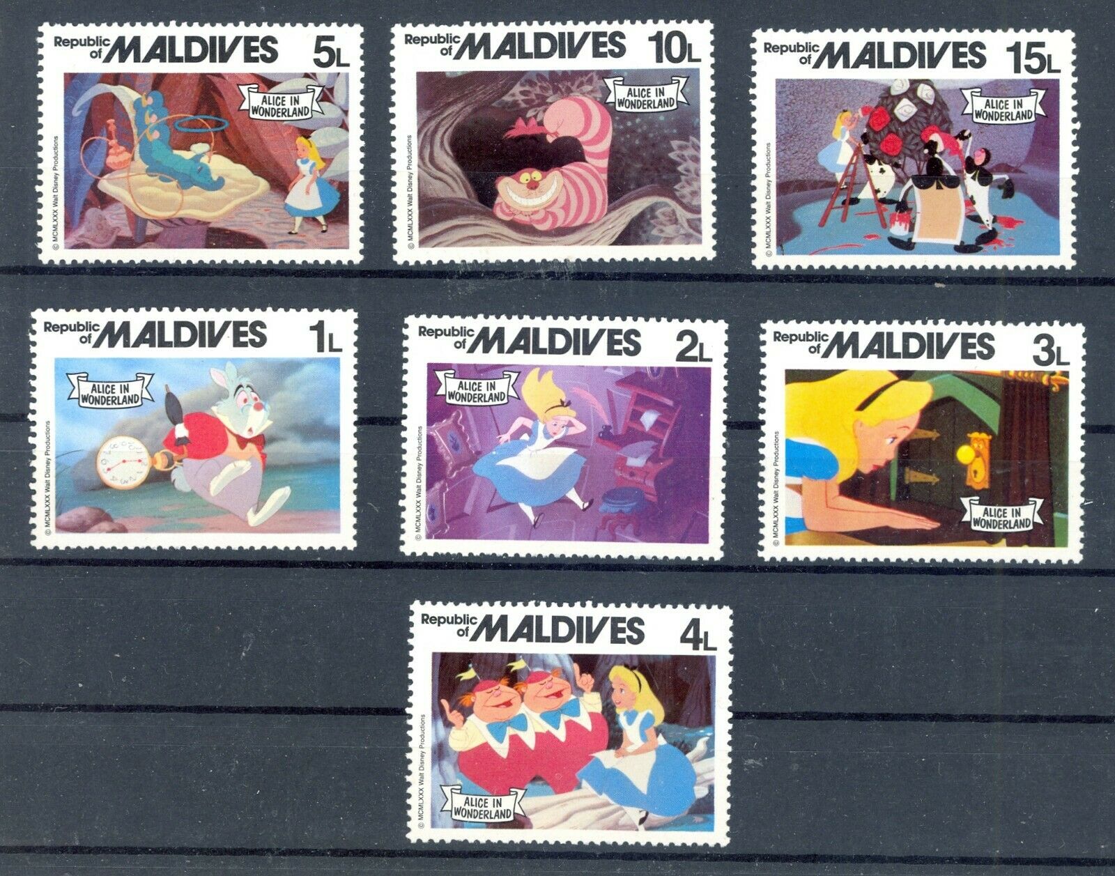 Maldives 1980 Cartoons | Comics | Disney | Fairy Tales | Movies Mnh **